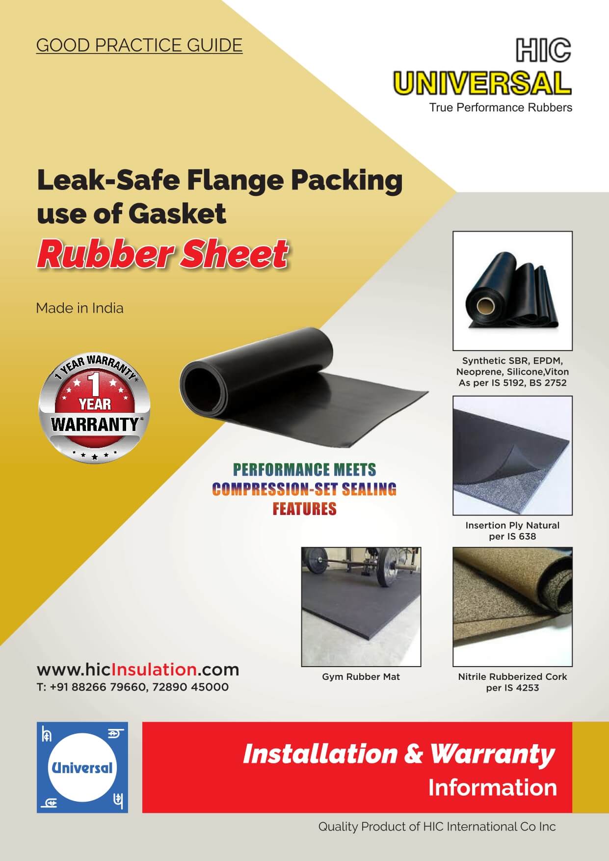 Sheet Rubber Packing Gasket Installation