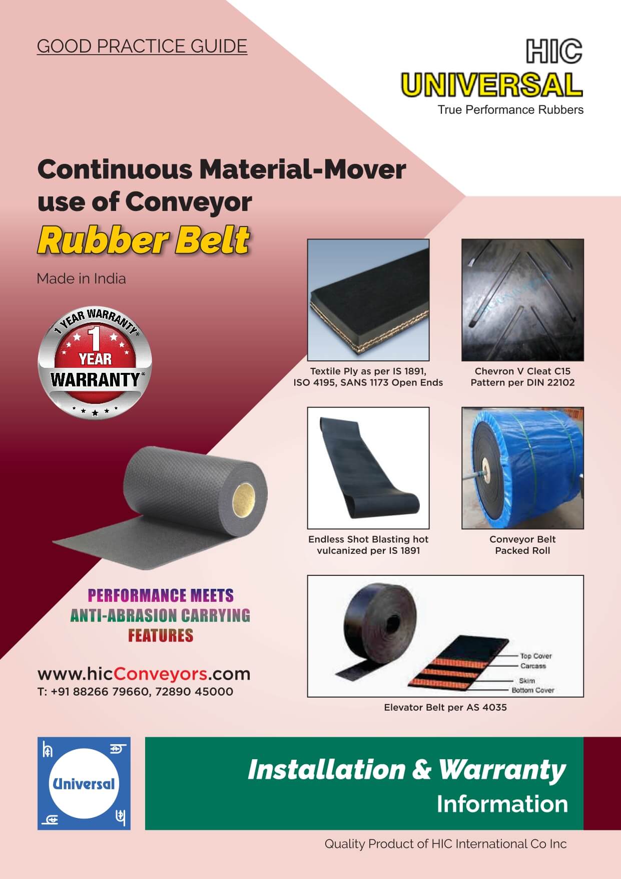 Belt Rubber Conveyor Installation