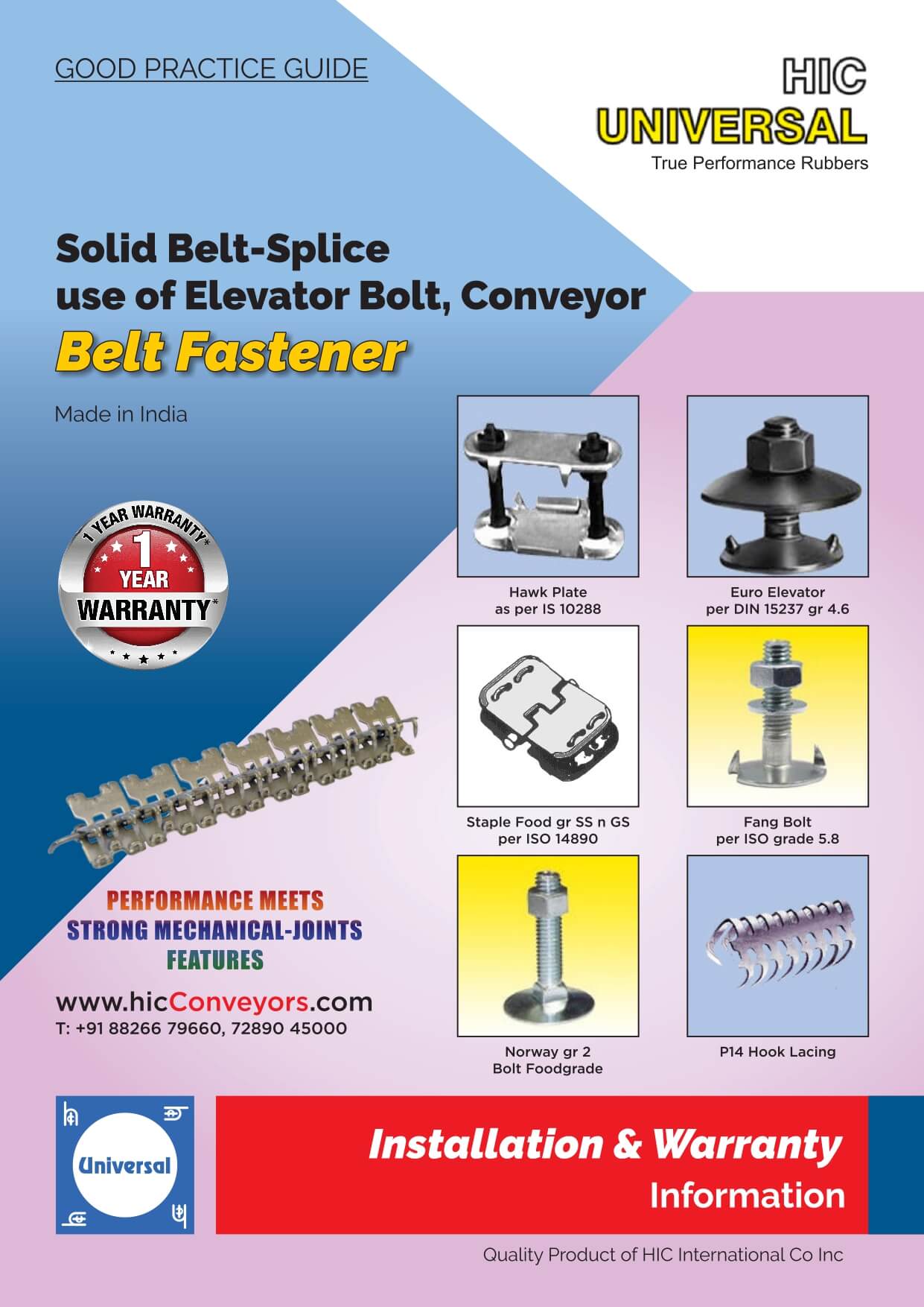 Fastener Belt Conveyor Bolt Elevator Installation
